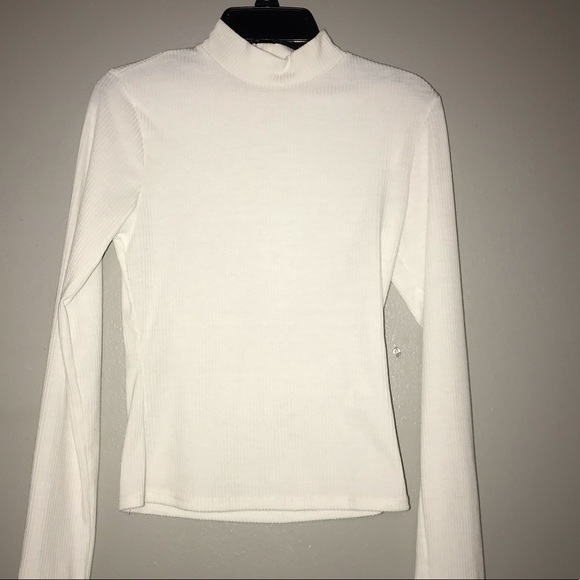 Denim Skirt & White Long Sleeve Turtle Neck - Picture 2 of 6